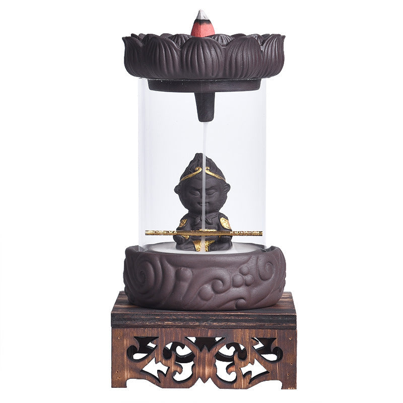 Backflow Incense Burner Wind Cover Sandalwood Incense Burner The Great Sage Returns Zen