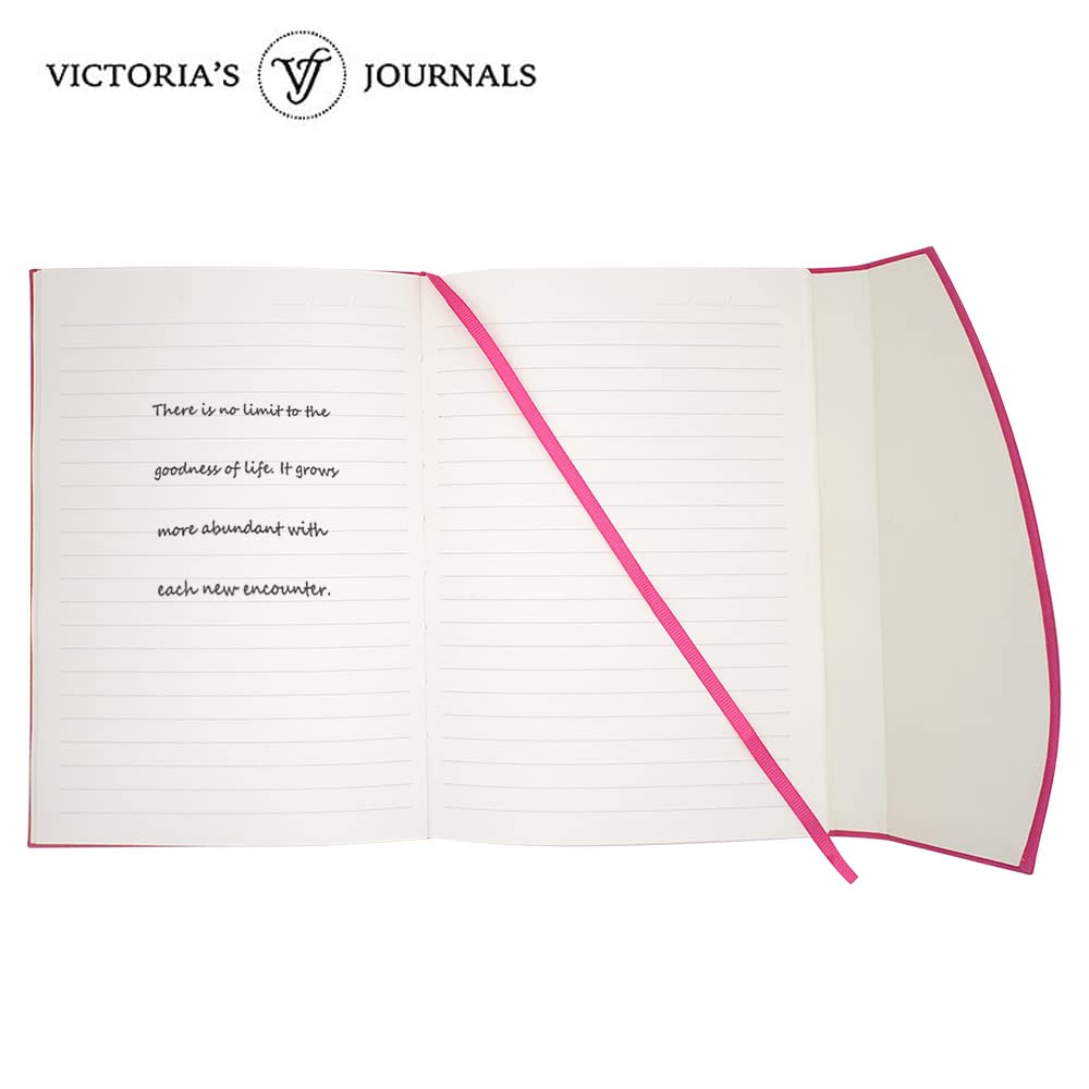 VICTORIA'S JOURNALS Magnet Journal, Carving Vintage Notebook Faux Leather Hard Cover Personal Diary Lined Pages Ribbon Bookmark, 8'' x 5.7''