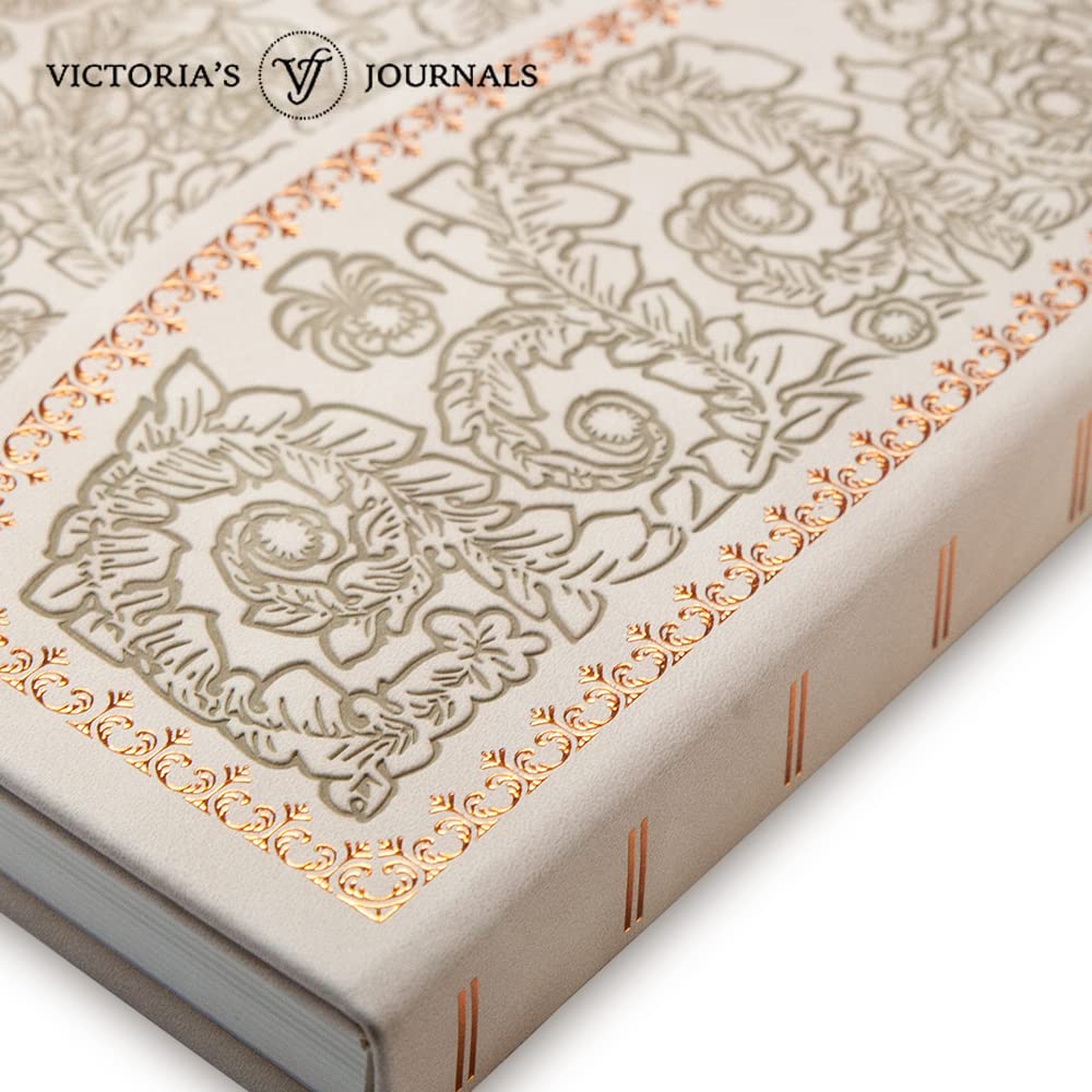 VICTORIA'S JOURNALS Magnet Journal, Carving Vintage Notebook Faux Leather Hard Cover Personal Diary Lined Pages Ribbon Bookmark, 8'' x 5.7''