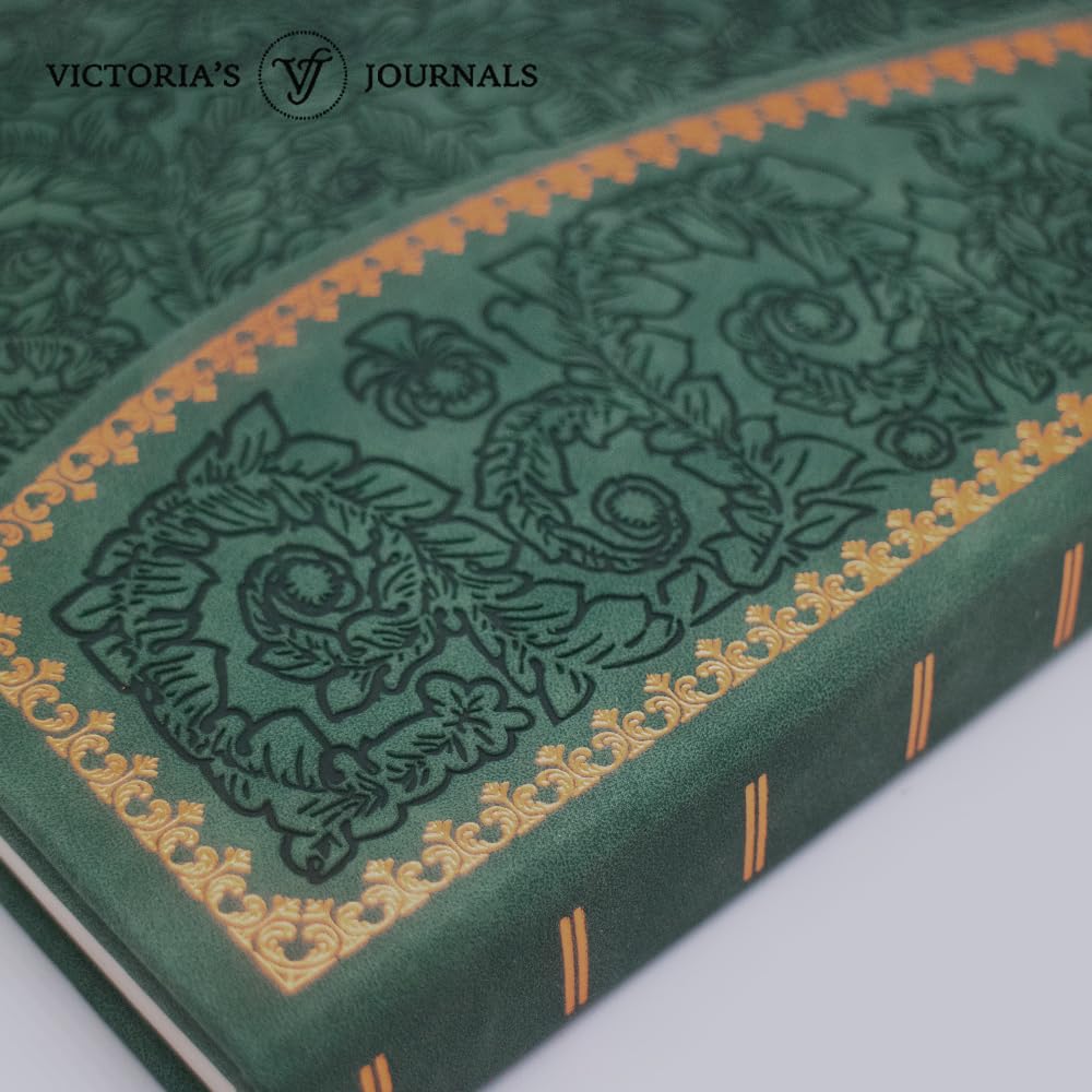 VICTORIA'S JOURNALS Magnet Journal, Carving Vintage Notebook Faux Leather Hard Cover Personal Diary Lined Pages Ribbon Bookmark, 8'' x 5.7''