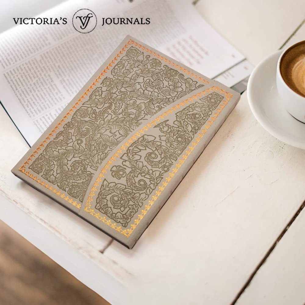 VICTORIA'S JOURNALS Magnet Journal, Carving Vintage Notebook Faux Leather Hard Cover Personal Diary Lined Pages Ribbon Bookmark, 8'' x 5.7''