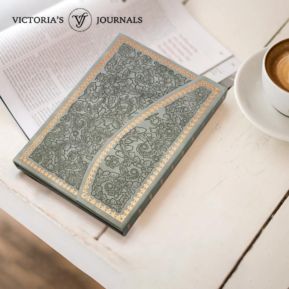 VICTORIA'S JOURNALS Magnet Journal, Carving Vintage Notebook Faux Leather Hard Cover Personal Diary Lined Pages Ribbon Bookmark, 8'' x 5.7''