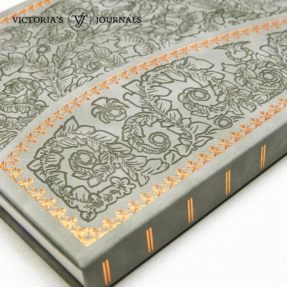 VICTORIA'S JOURNALS Magnet Journal, Carving Vintage Notebook Faux Leather Hard Cover Personal Diary Lined Pages Ribbon Bookmark, 8'' x 5.7''