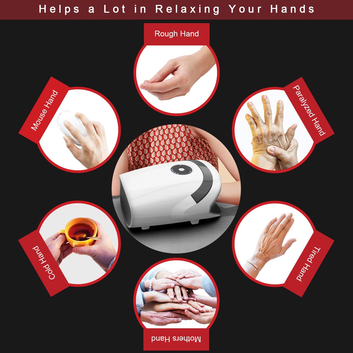 Hand Massager with Compression & Heating. Great gift for him or her