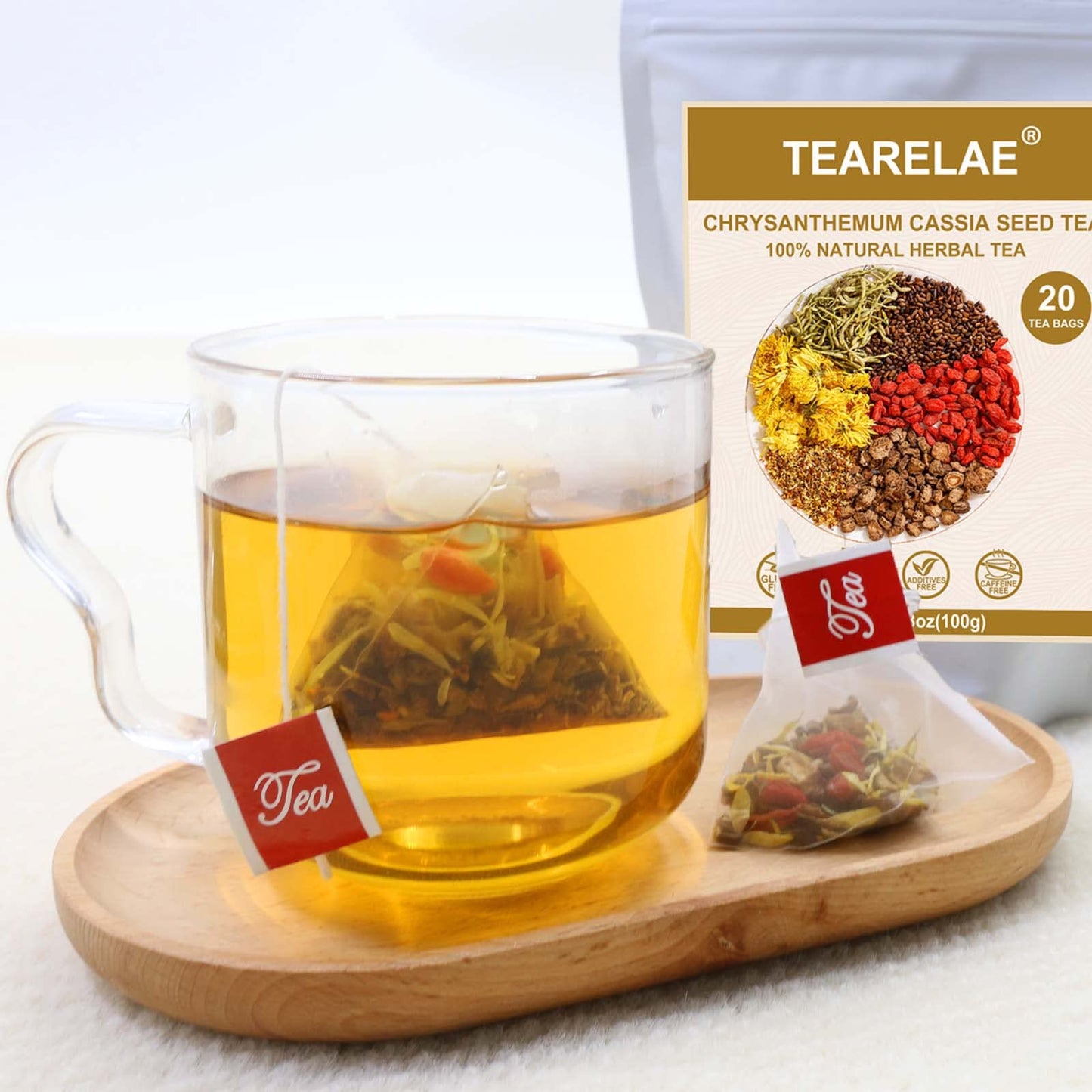 TEARELAE Blooming Tea Flowers - 12pcs Individually Sealed Flowering Tea Balls - Hand-Tied Natural Green Tea Leaves & Edible Flowers - Gifts For Tea Lovers