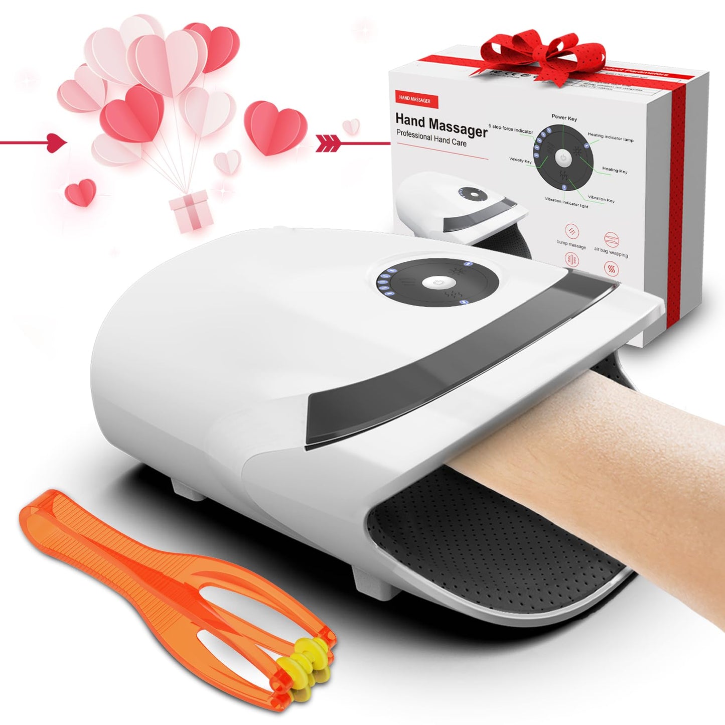 Hand Massager with Compression & Heating. Great gift for him or her